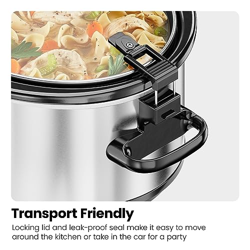 Chefman 5 Qt. Slow Cooker, Glaze-Free Pot M568955