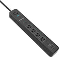 Monster Smart Power Outlet WiFi Control for Indoor Use with Monster App - Voice Control with Amazon Alexa and Google Assistant - 6 Foot Cord with 4 Outlets and 2 USB-A Plug-Ins Black