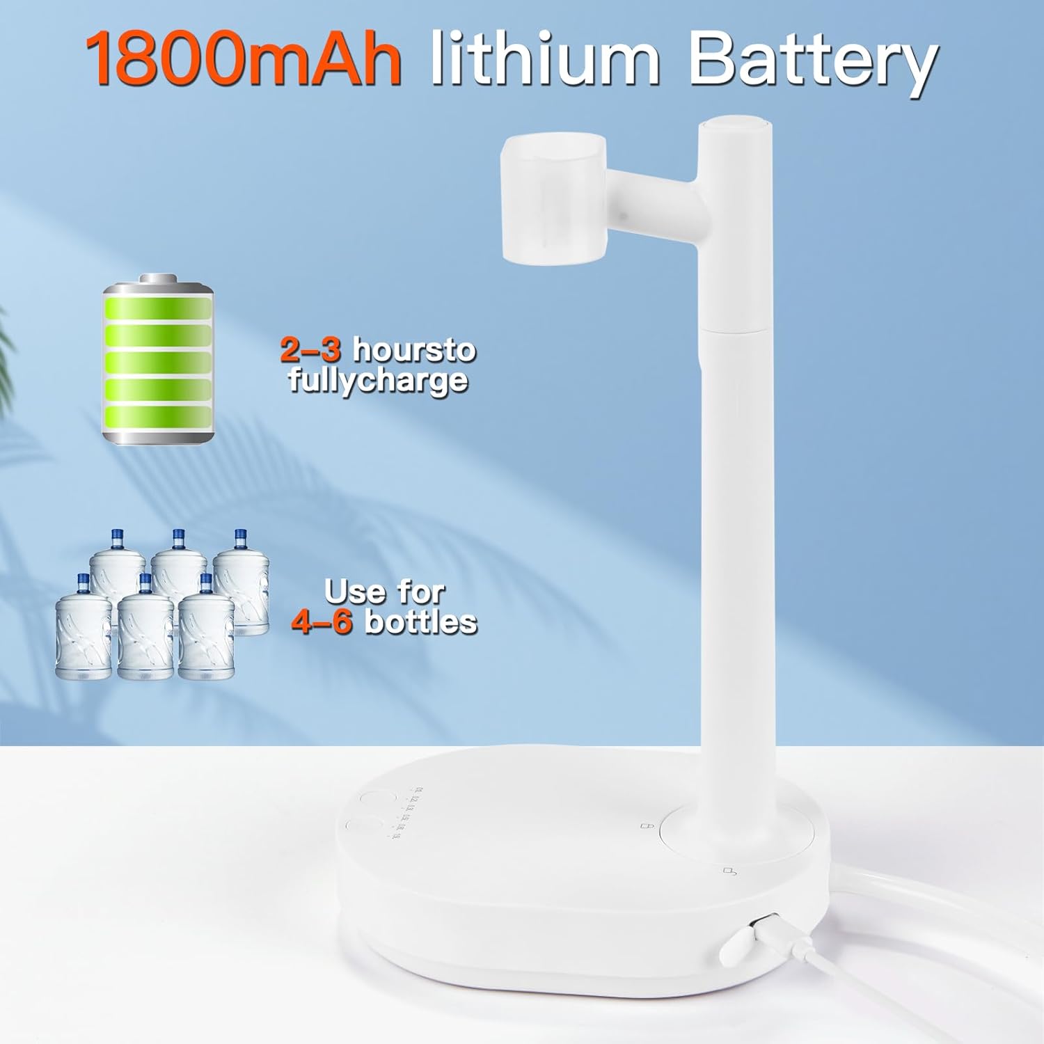 Desktop Water Dispenser for 5 Gallon Bottle, Automatic Pump E759