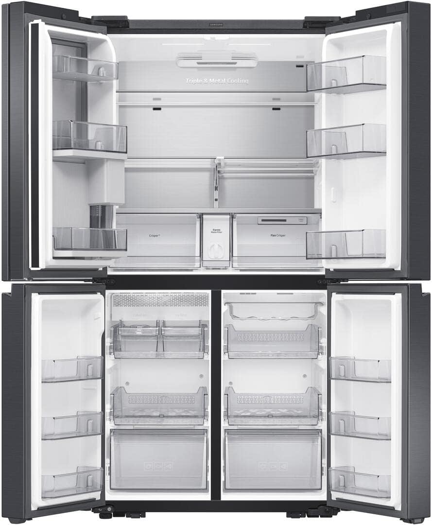 SAMSUNG 28.6 Cu. Ft. Fingerprint Resistant Black Stainless Steel Smart 4-Door Flex Refrigerator with Family Hub and Dual Ice Maker G272