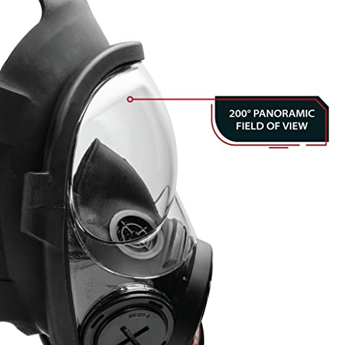 Parcil Distribution NB-100 Tactical Gas Mask Full Face Respirator Q198