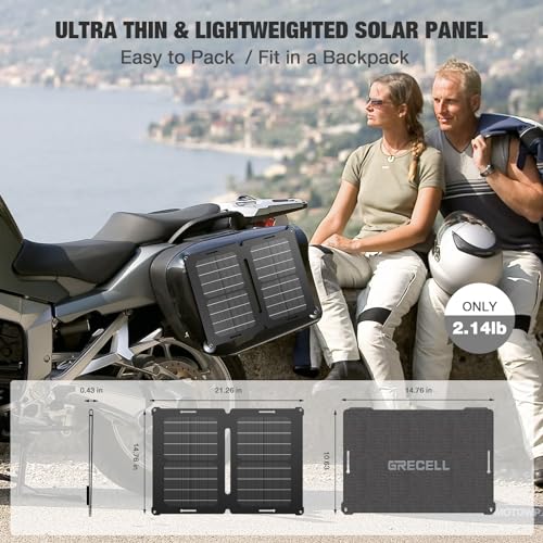 GRECELL 100W Portable Foldable Solar Panel 18V Charger for Power Station N7227