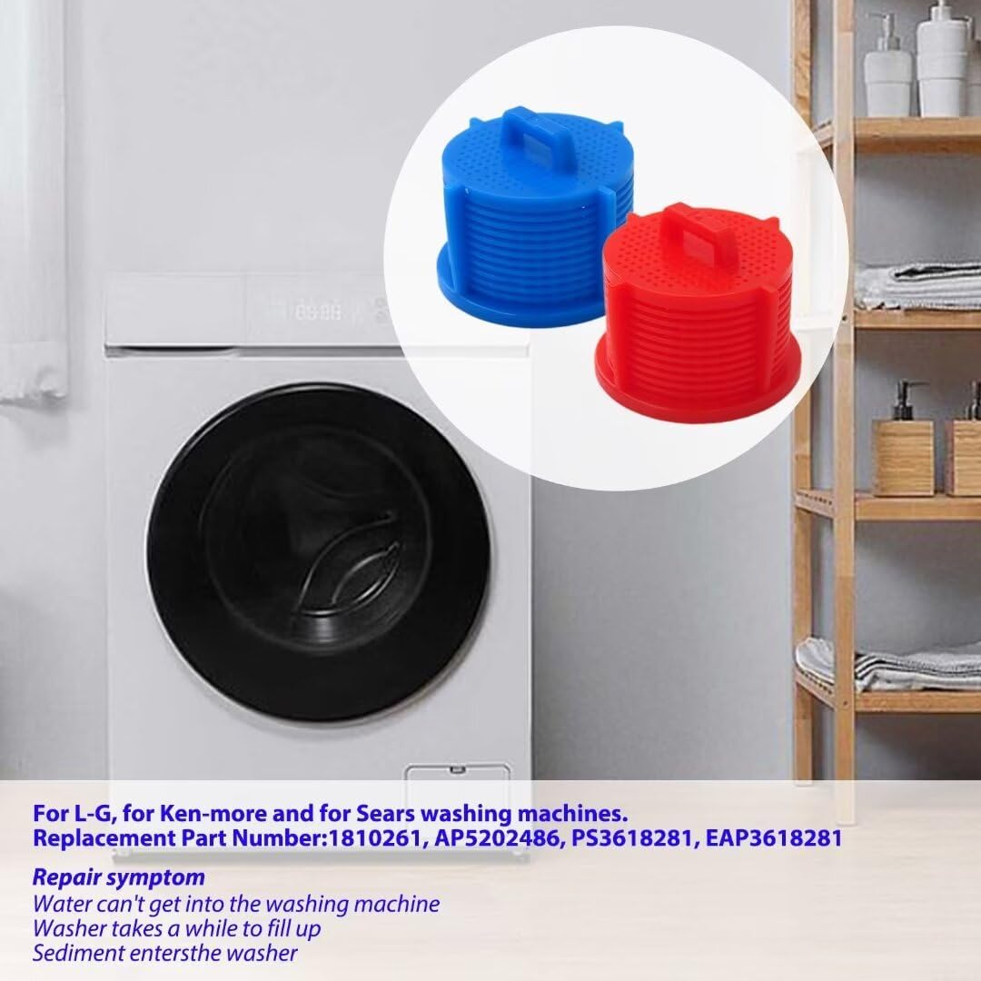 AGM73269501 Washer Water Inlet Valve Filter Screen 4-Pack for LG Washing Machines H75075