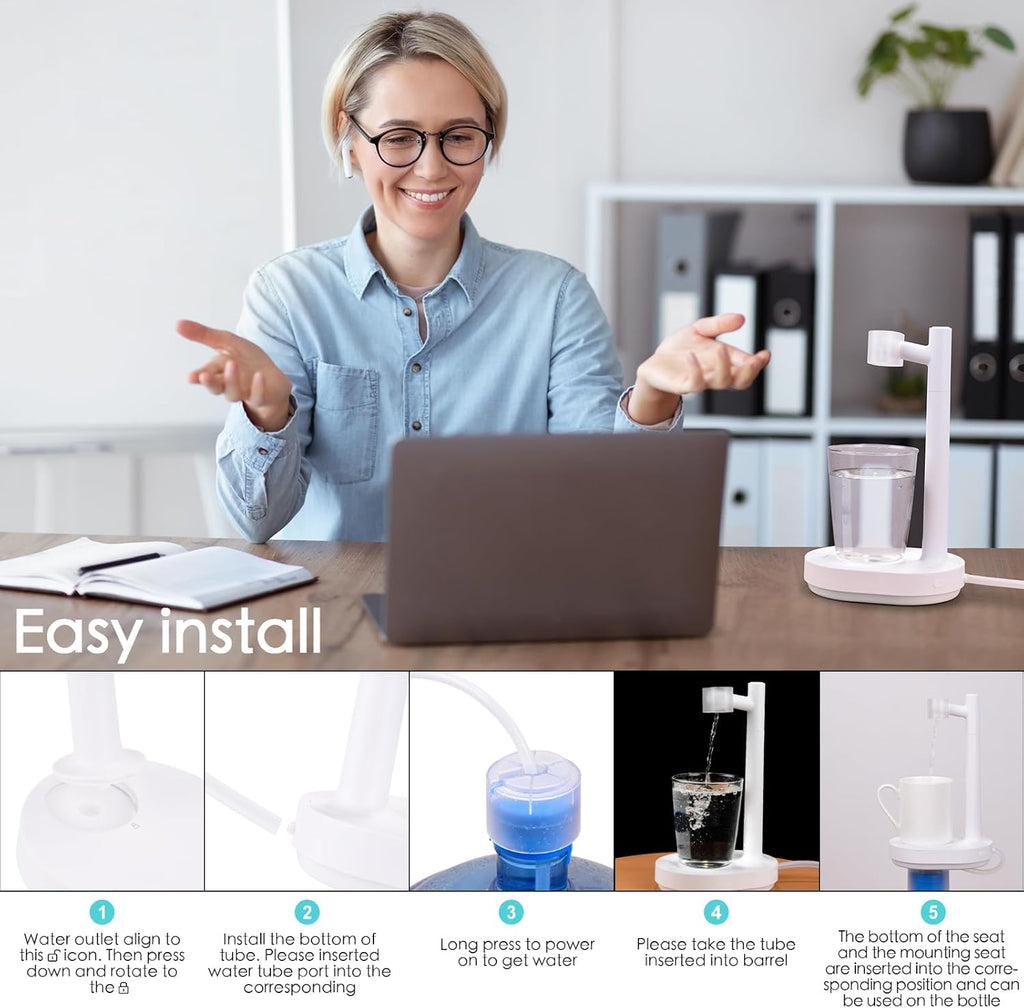 Desktop Water Dispenser for 5 Gallon Bottle, Automatic Pump E759