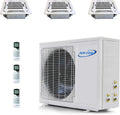 Multi Zone Mini Split Ductless Air Conditioner – Tri 3 Zone 12000 + 12000 + 12000- Pre-Charged Inverter Compressor - Ceiling Cassette - US Parts and Support