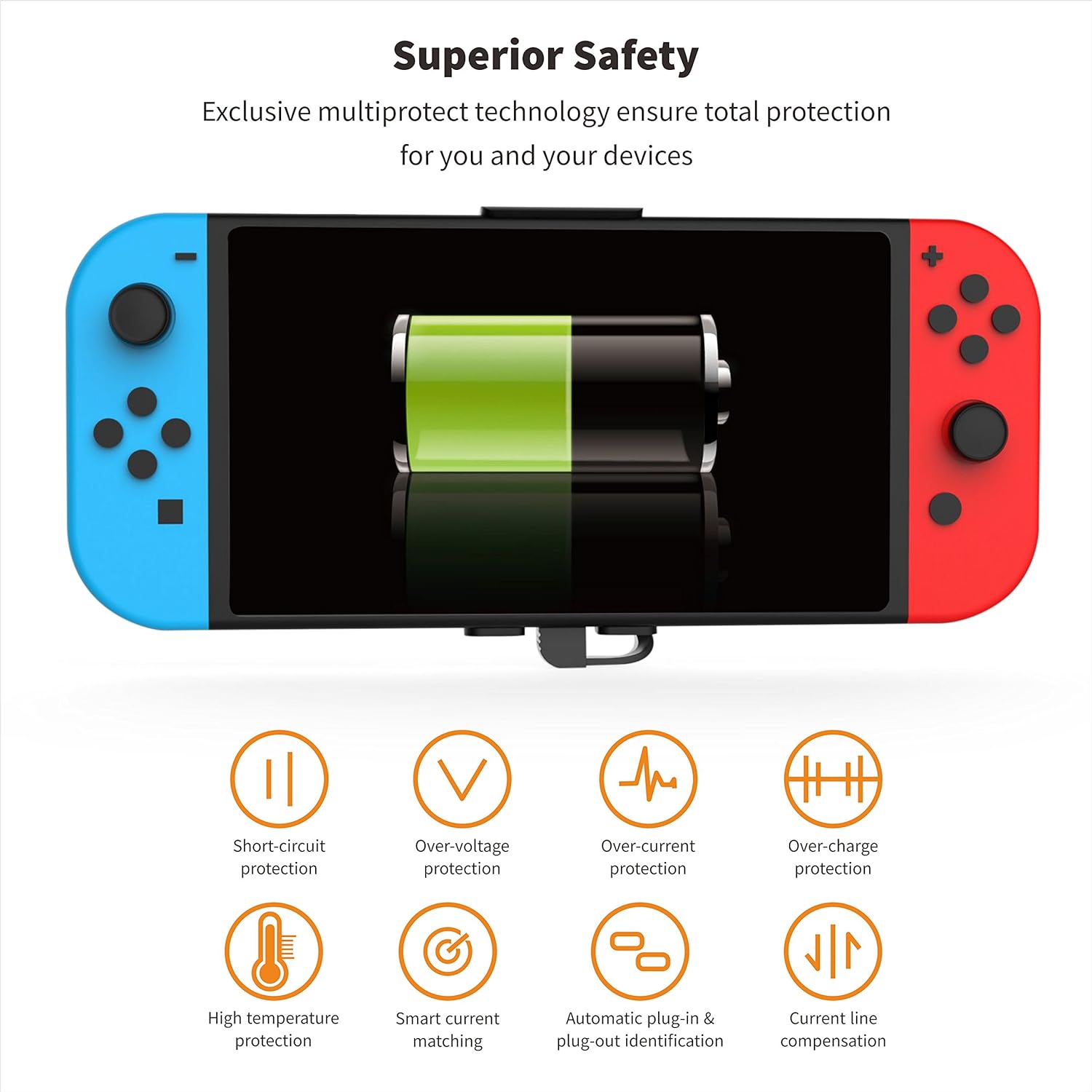 Portable Power Bank 10000mAh for Nintendo Switch and Smartphone Q580