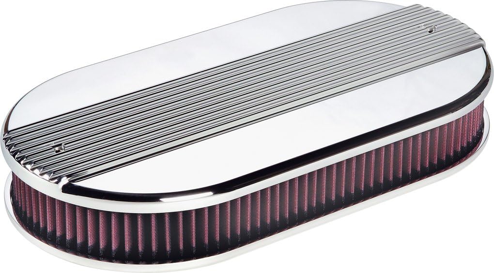 Billet Specialties 15650 Oval Ribbed Dual Quad Billet Air Cleaner