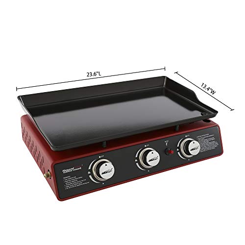 Royal Gourmet 24-Inch 3-Burner Portable Table Top Gas Grill Griddle D644