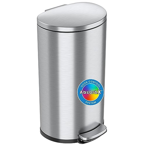iTouchless SlimGiant 4.2 Gallon Slim Garbage Bin with Handles, 16 Liter Plastic Small Trash Can Hanging Wastebasket, Magazine/File Folder Storage Container for Home, Office, Bathroom, Kitchen