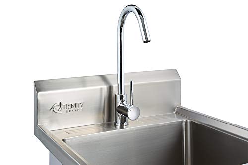 TRINITY THA-0307 Basics Stainless Steel Utility Sink with Faucet D745571