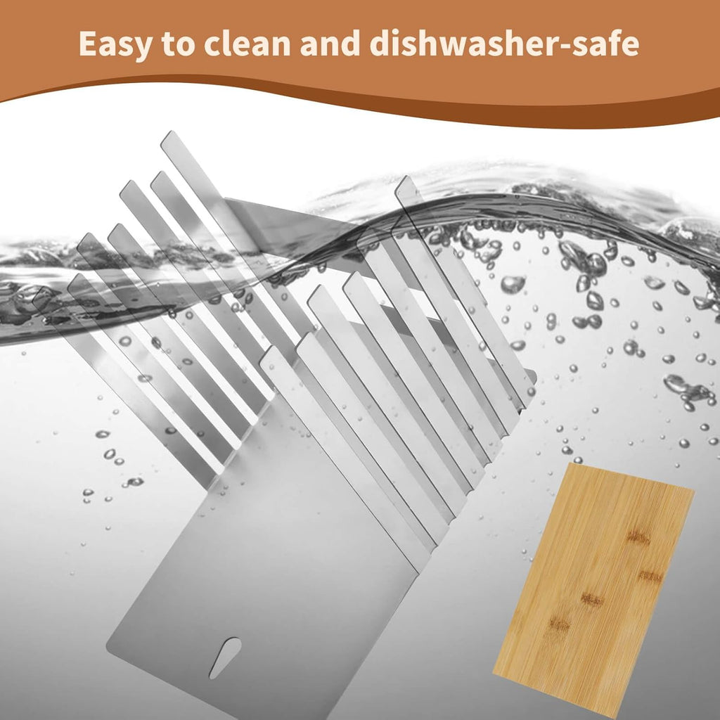 Stainless Steel Bread Slicer with Bamboo Cutting Board T432