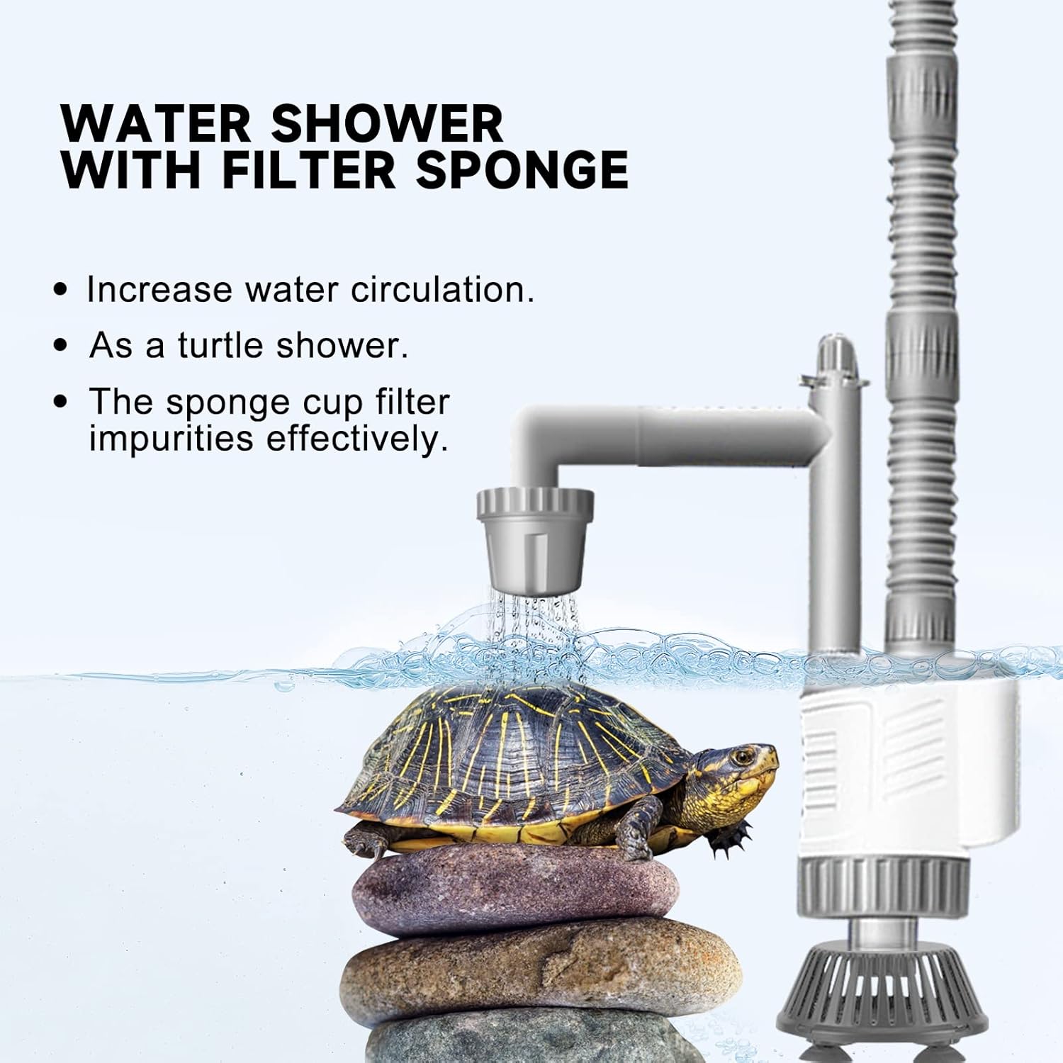 Aquarium Vacuum Gravel Cleaner Siphon Kit, 6 in 1 Fish Tank Cleaning Tool A4443