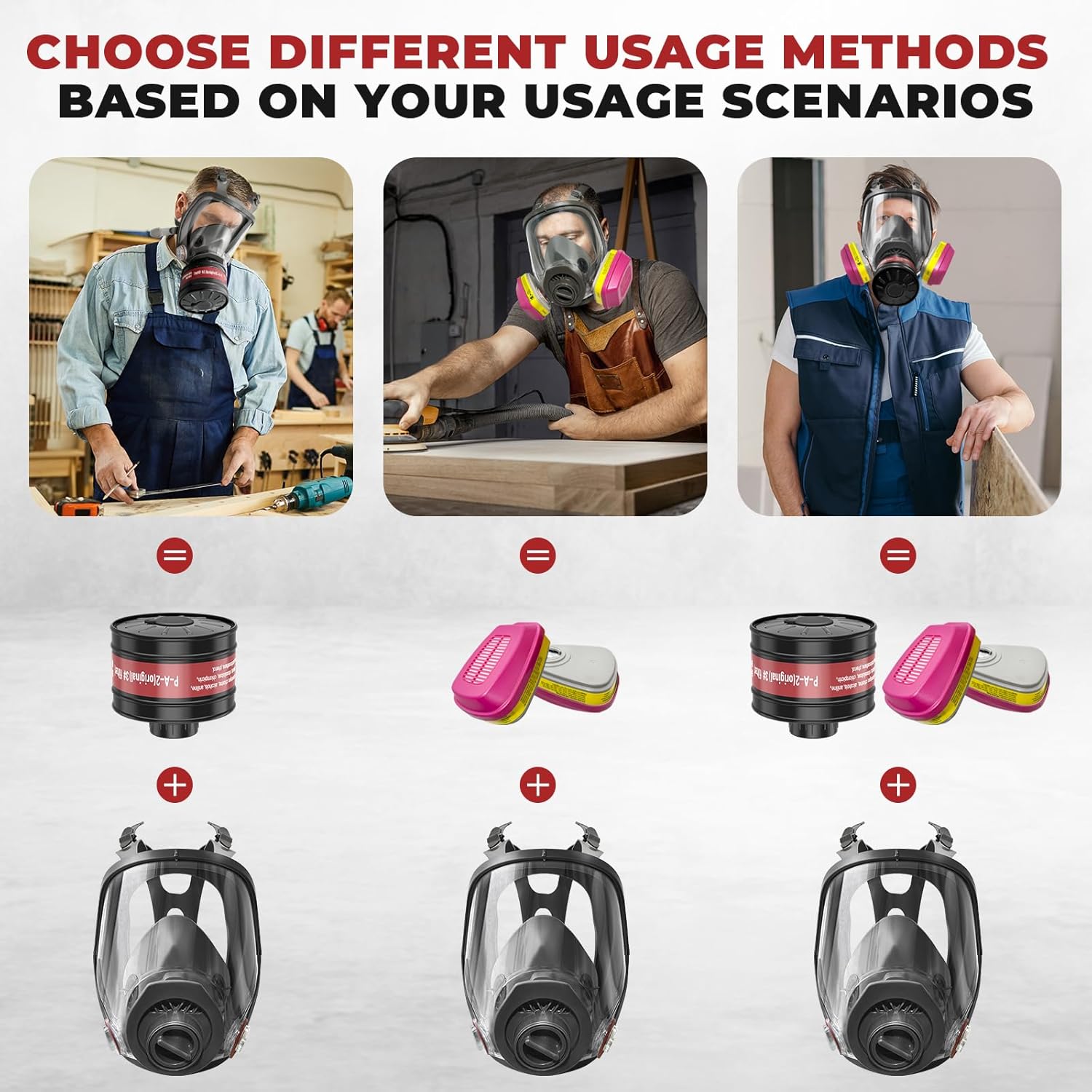 Gas Mask with 60923 and 40mm Filters for Chemical and Nuclear Survival D968