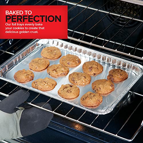 Aluminum Pans Cookie Sheet Disposable Foil Trays Nonstick Baking Sheets D675