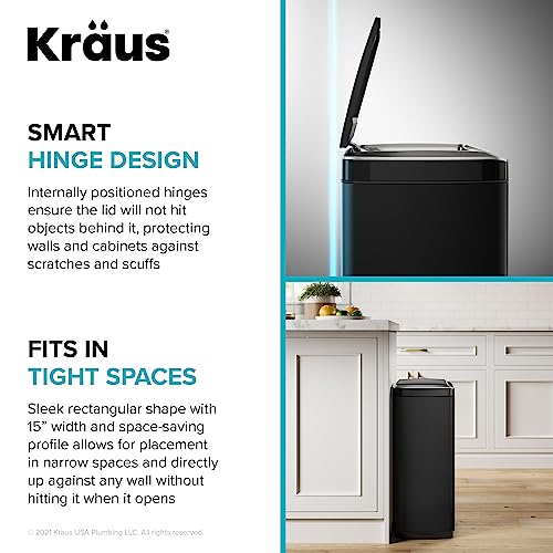 Kraus GarbagePro 13 Gallon Motion Sensor Trash Can G6417