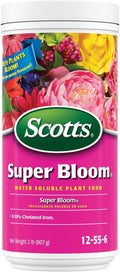 Scotts Super Bloom Water Soluble Plant Food, 2 lb - NPK 12-55-6 - Fertilizer for Outdoor Flowers, Fruiting Plants, Containers and Bed Areas - Feeds Plants Instantly