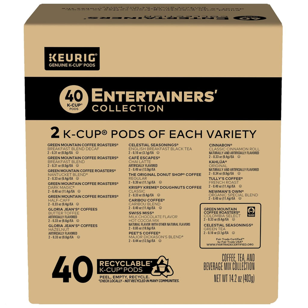 Keurig Entertainers' Collection Variety Pack, K-Cup Pods, 40 Count A940