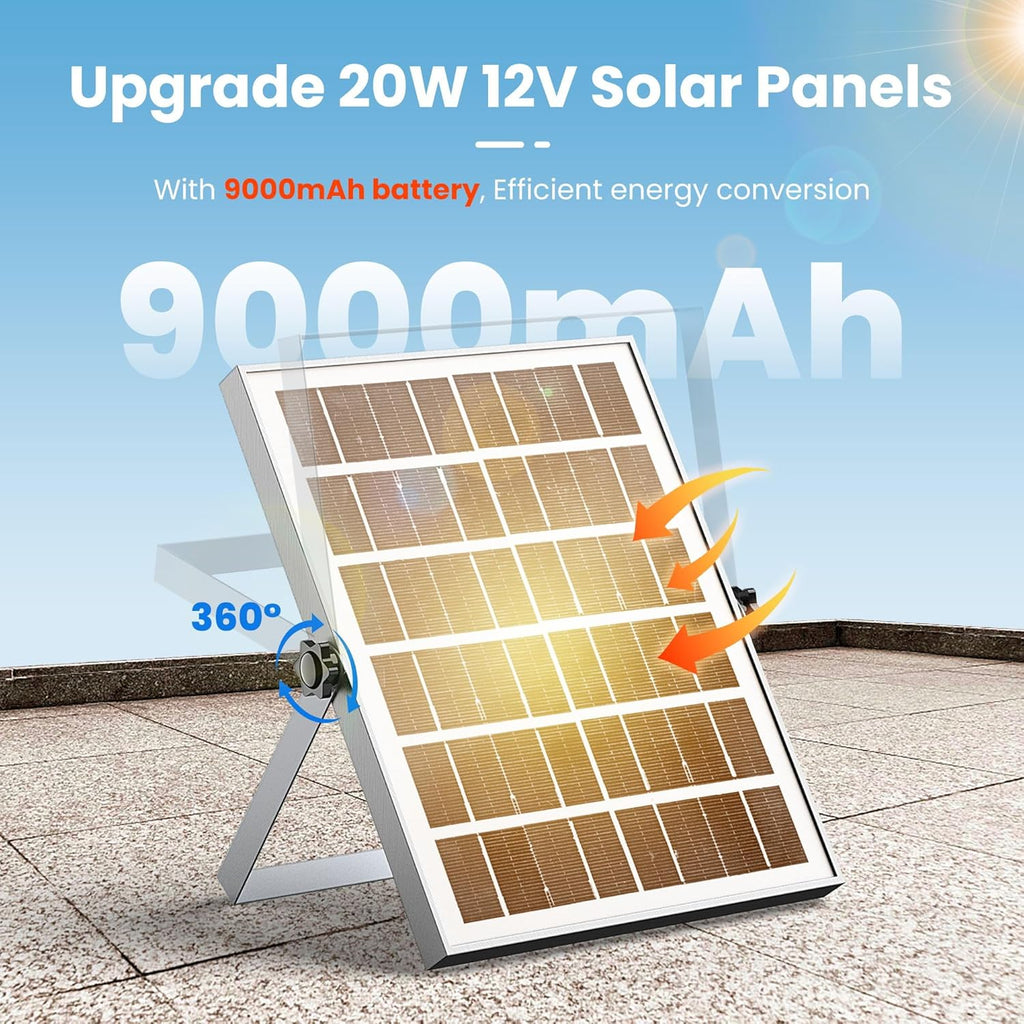 Solar Fan with Battery 20W for Greenhouse Chicken Coop Ventilation R242
