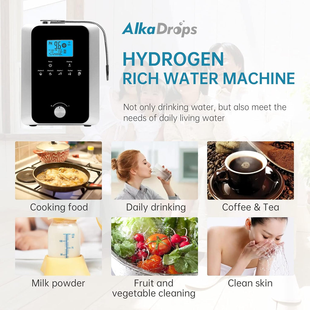 Water Ionizer and Purifier Machine, pH 3-11 Alkaline Acid Water, 11 Plate Electrode N60008