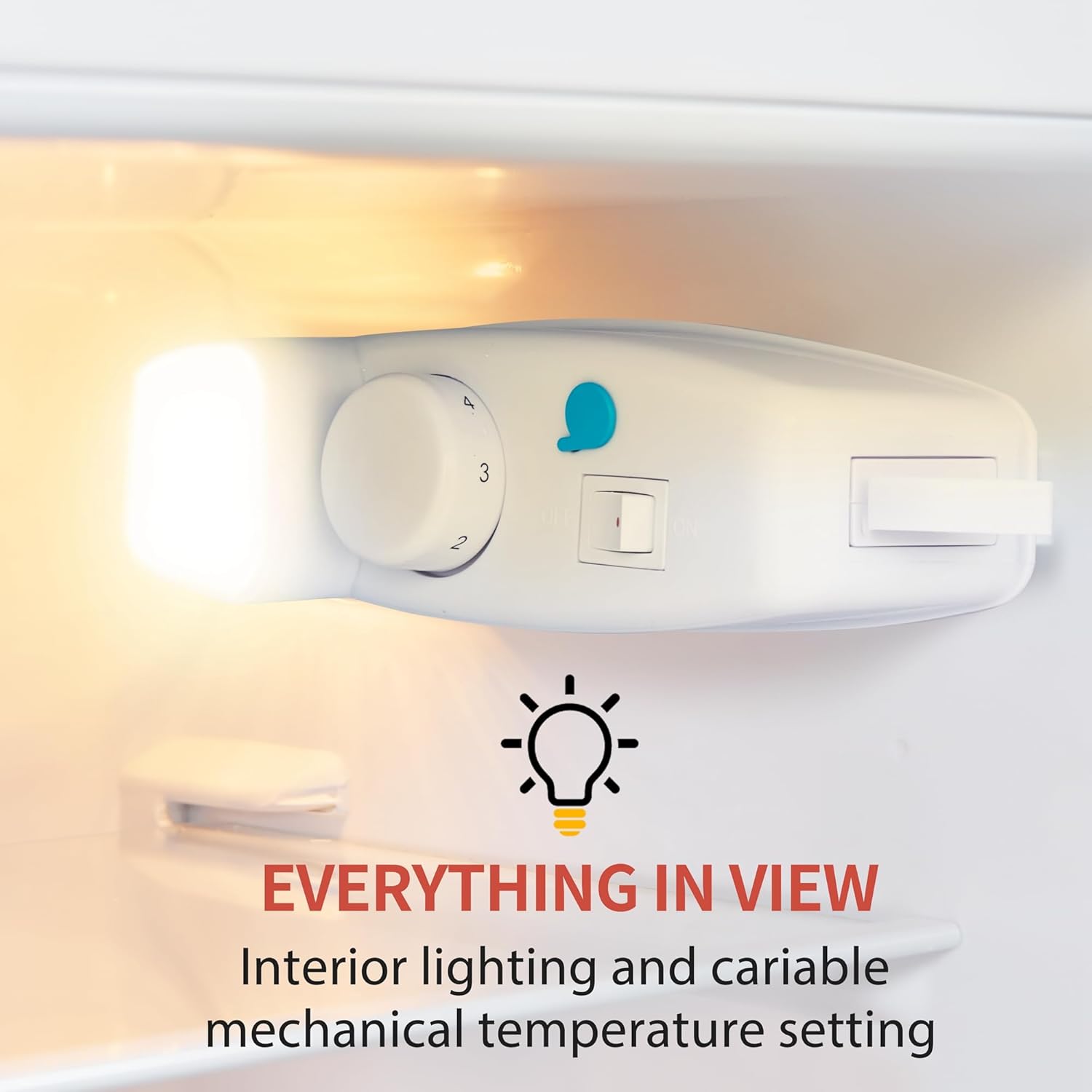 Dual Zone Compact Retro Refrigerator with Adjustable Shelves and LED Lighting V3026