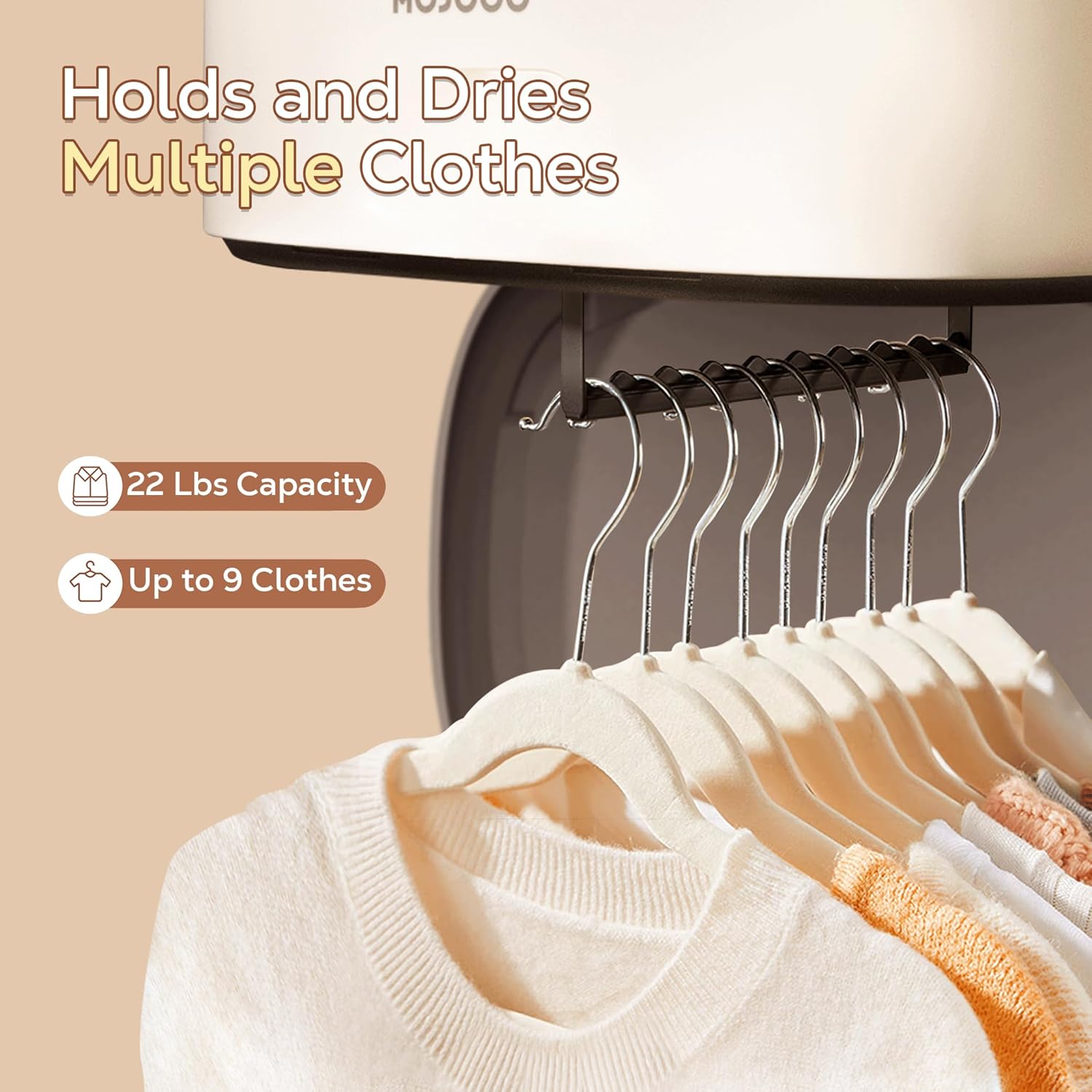 Mojoco Portable Clothes Dryer for Apartment, RV, Travel N5311