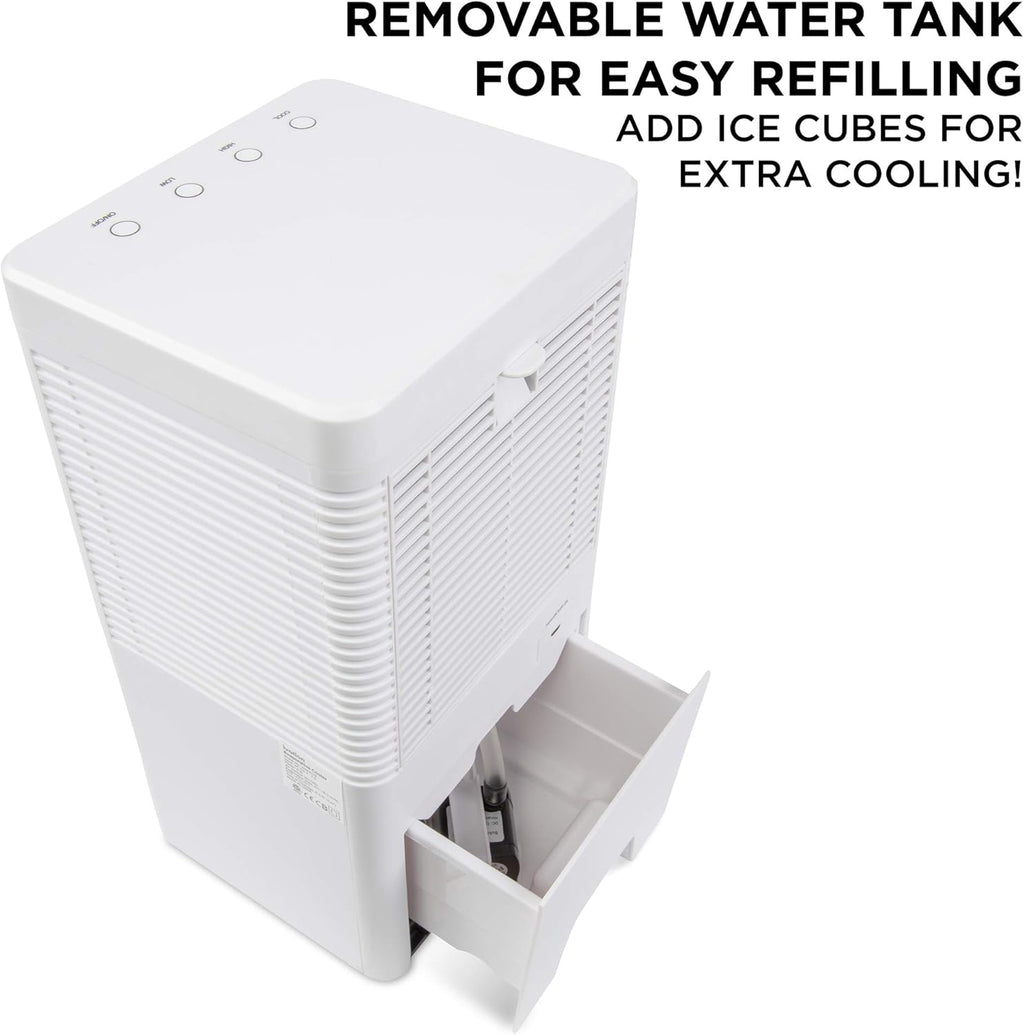 Ivation Personal Mini Air Cooler, Portable USB Desktop Evaporative Fan Humidifier I7239