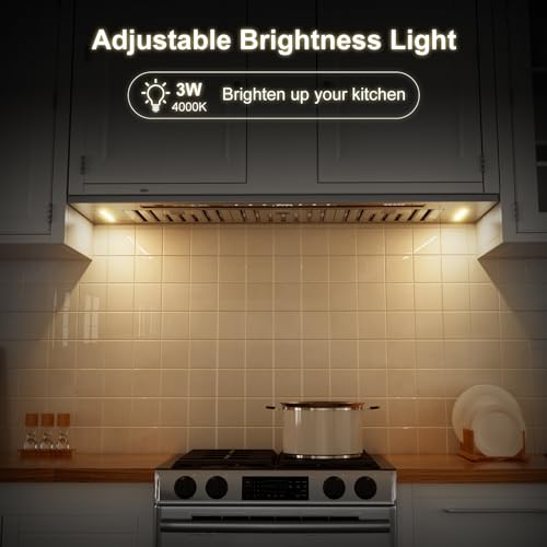 BRANO Insert Range Hood, 900 CFM Voice Control Kitchen Vent Q44580