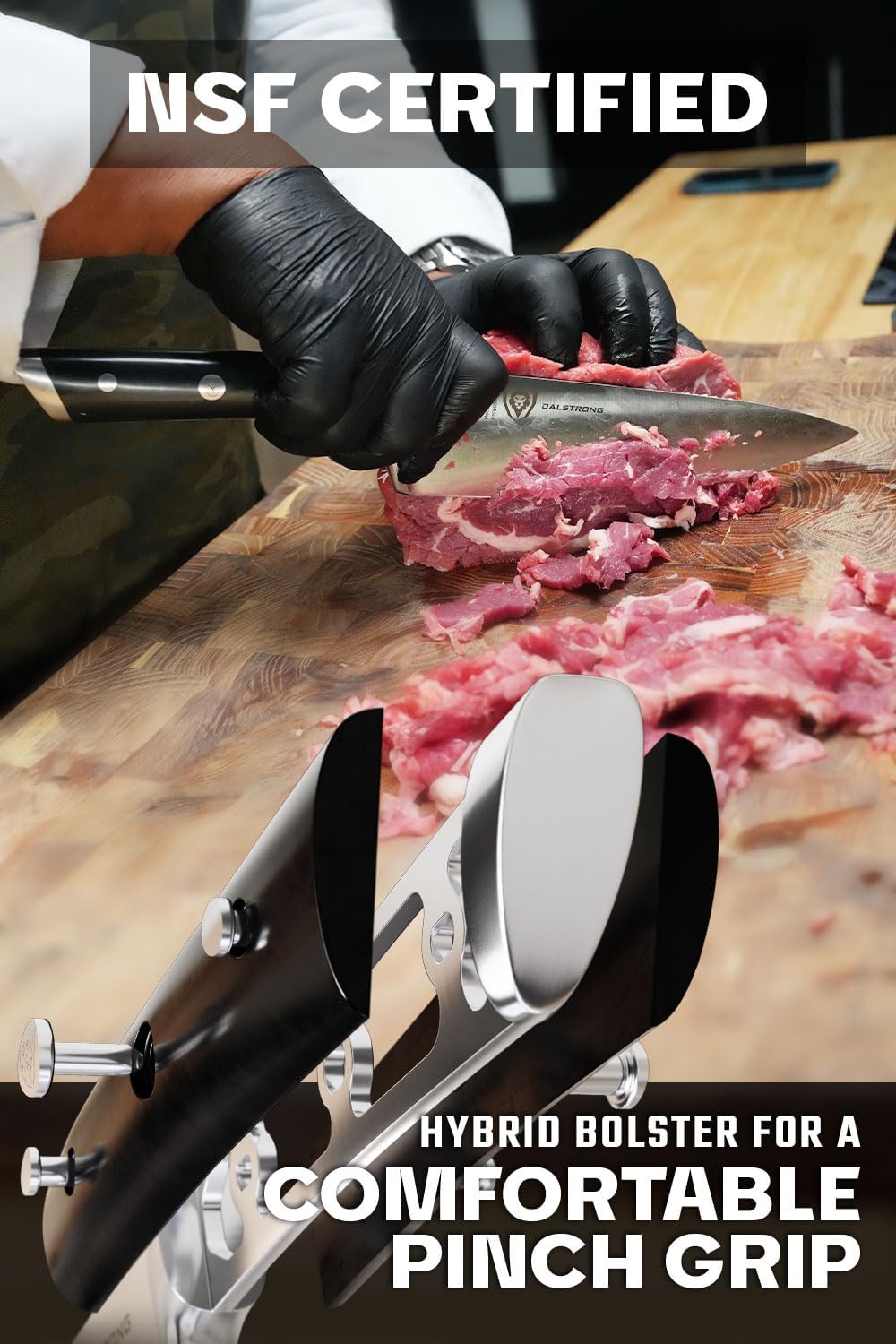 Dalstrong Gladiator Series 8-Piece Knife Block Set, German High Carbon Steel D438573