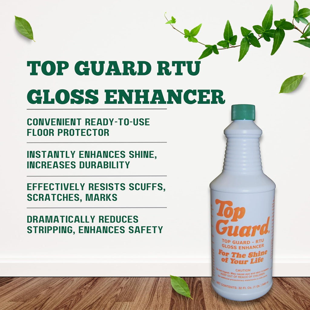 TOP GUARD Quick Shine Floor Finish for All Floors (12x1 Quart) P415