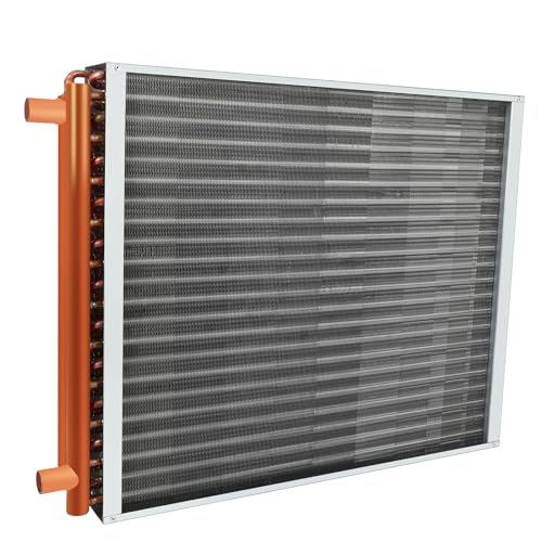 24x24 Heat Exchanger Water to Air with 1" Copper Ports for Outdoor Wood Furnaces N47380