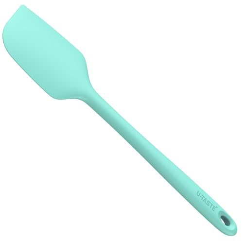 U-Taste 11.38" Silicone Baking Spatula: 480ºF Heat Resistant BPA Free Flexible Rubber Kitchen Bowl Scraper, Seamless Pastry Spreader for Mixing Stirring Scraping in Nonstick Cookware