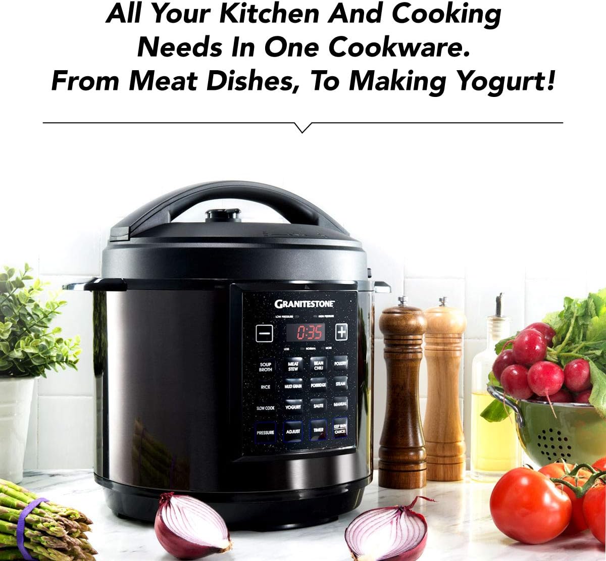 Granitestone 12-in-1 Multicooker 6 Quart with LED Display A391
