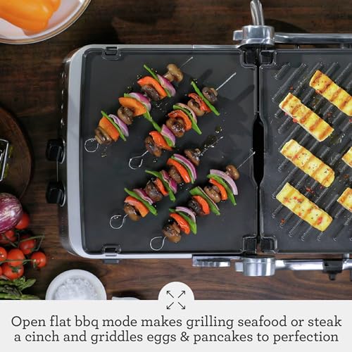 Breville BGR700BSS The Sear and Press Countertop Electric Grill Stainless Steel T34322
