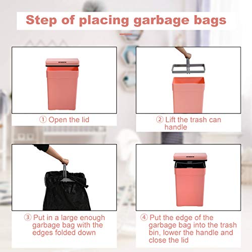 Dkelincs 13 Gallon Motion Sensor Trash Can with Lid B9532