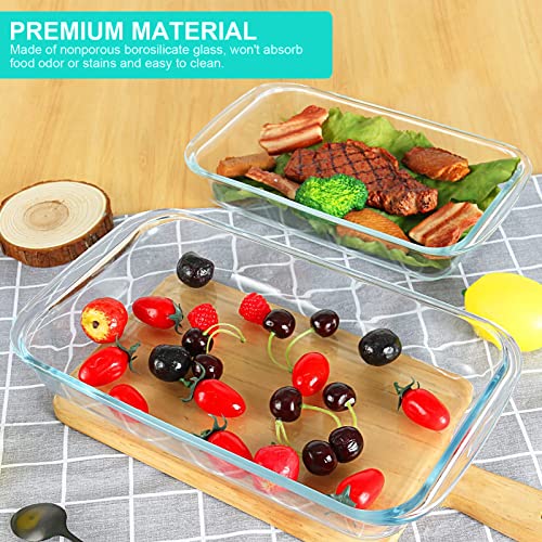 KOMUEE 8-Piece Glass Baking Dish Set with BPA Free Lids J1748