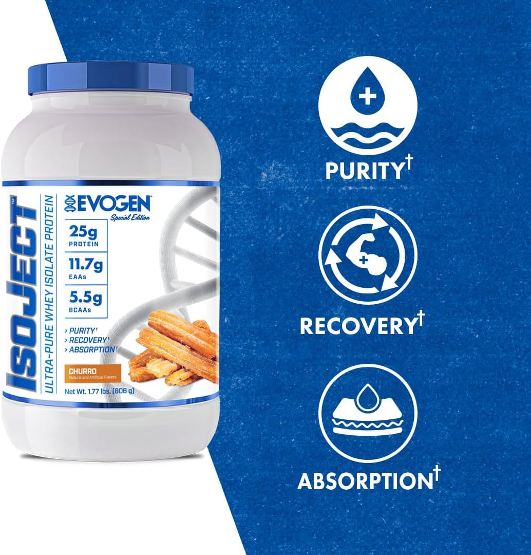 Evogen Isoject Whey Isolate Protein Powder, Churro S523127