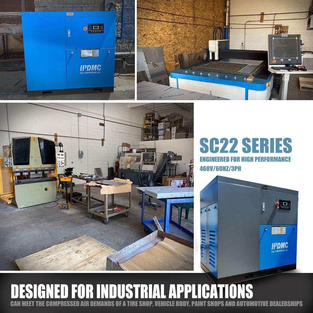 Rotary Screw Compressor 30HP 125CFM Industrial Air Compressor K86377