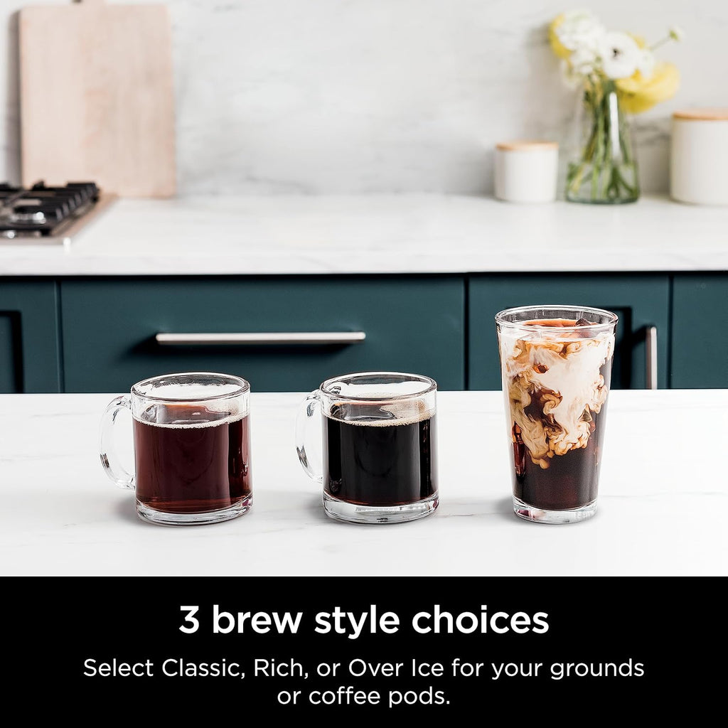 Ninja CFP101 DualBrew Hot & Iced Coffee Maker, Single-Serve & 12-Cup, Black D982908