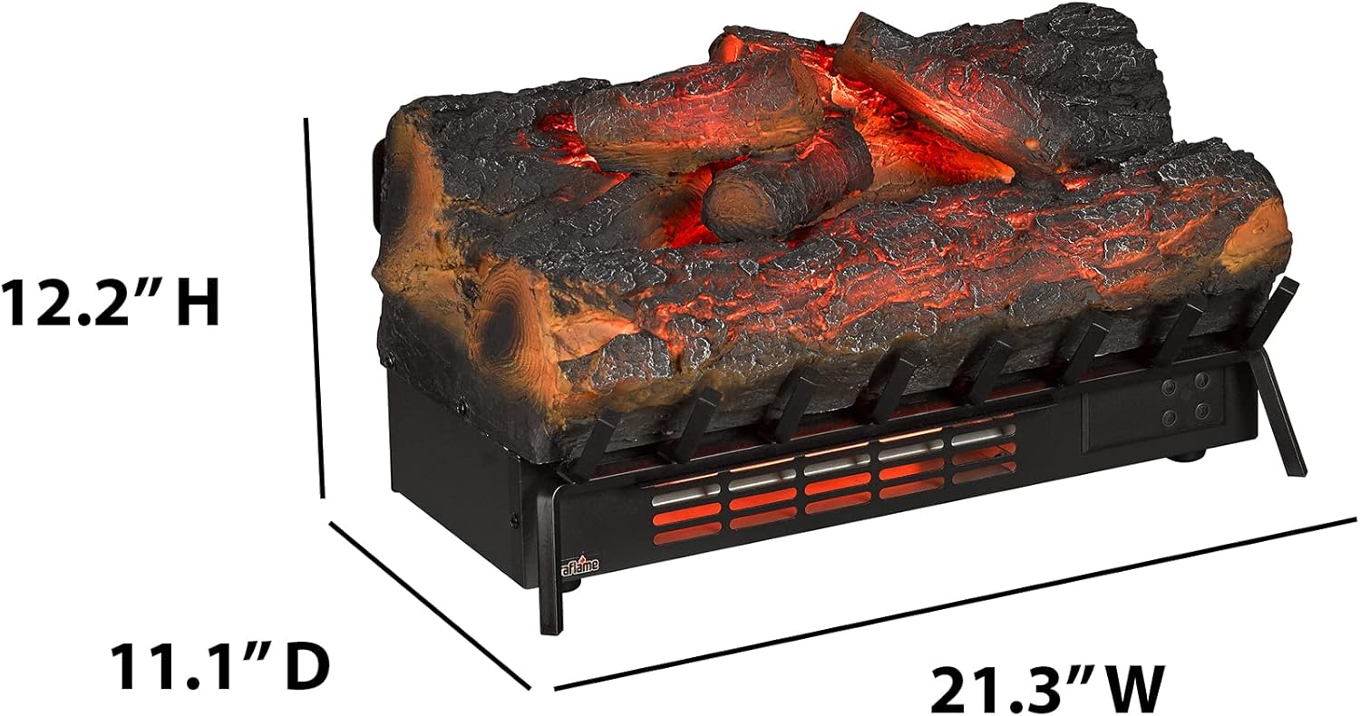 duraflame® Infrared Quartz Electric Log Set Heater with Remote, Rustic Pine F303386