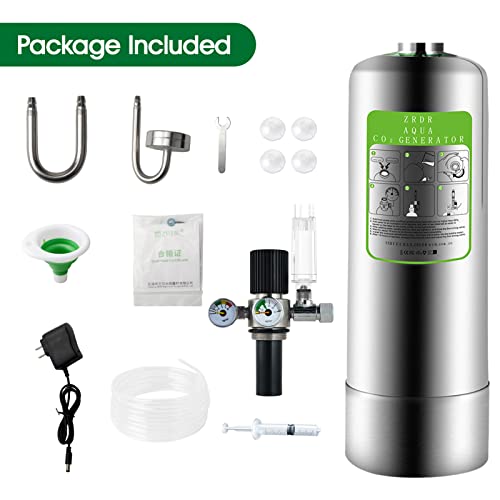 ZRDR CO2 Generator System Kit with Dual Gauge Display for Plants Aquarium M47118
