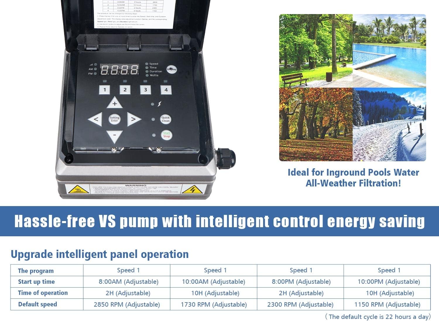 3HP Variable Speed Pool Pump 230V CSPPV546 L48208