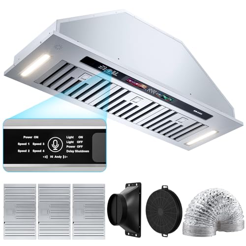 BRANO Insert Range Hood, 900 CFM Voice Control Kitchen Vent Q44580