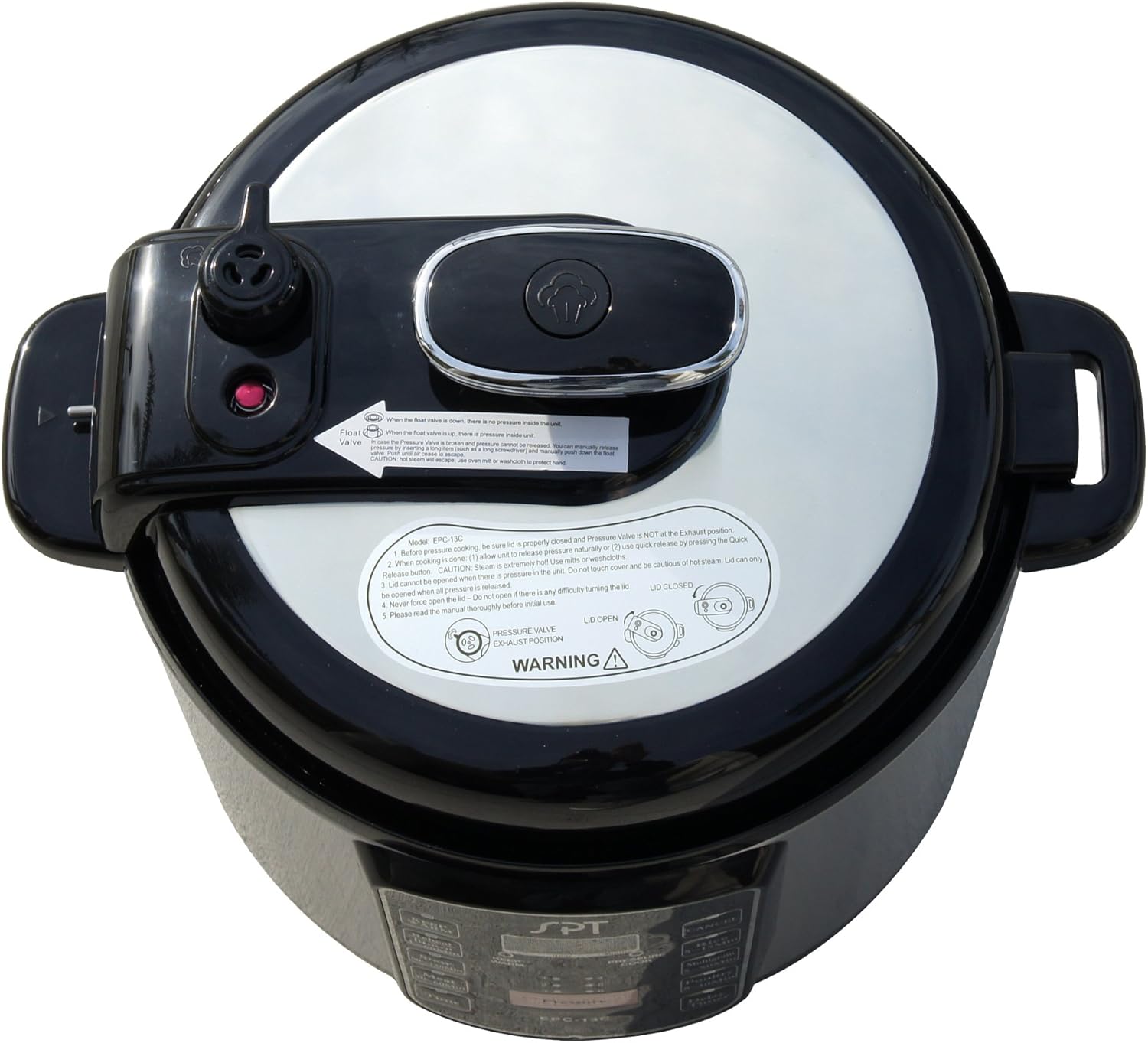 6.5-Quart Stainless Steel Electric Pressure Cooker with Quick Release T1365