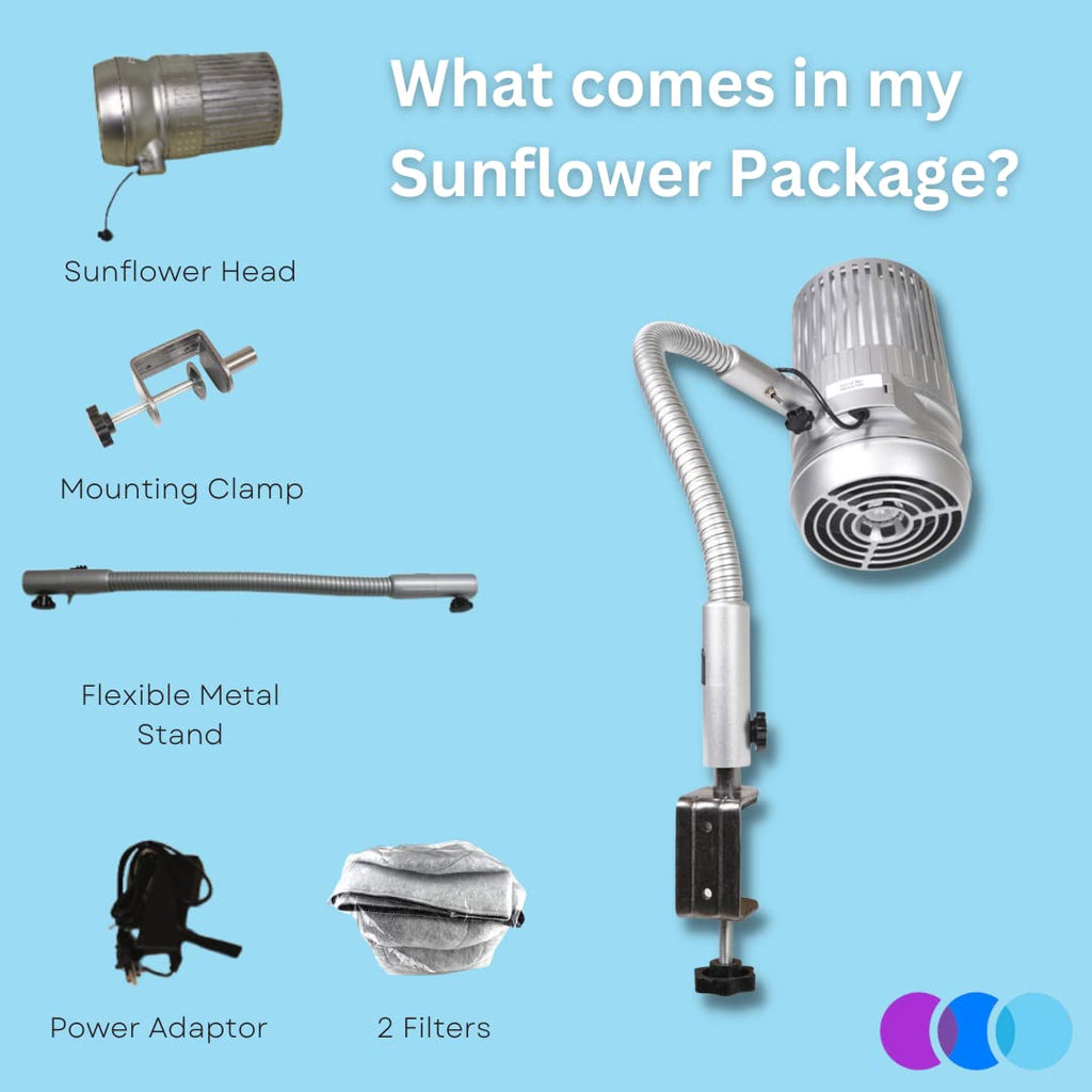 Sunflower II LED Nail Dust Collector with 12 Extra Filters X9885