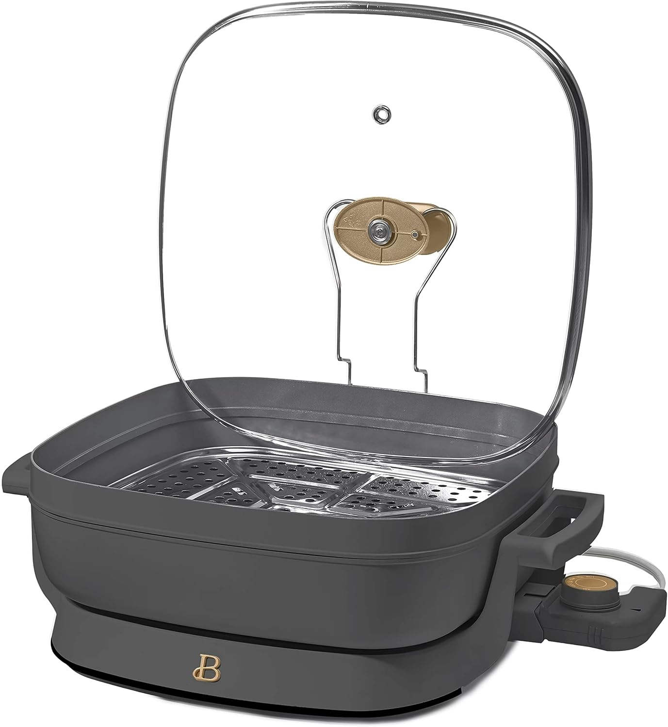 5-in-1 Electric Expandable Skillet, Oyster Gray by Drew Barrymore Y6902