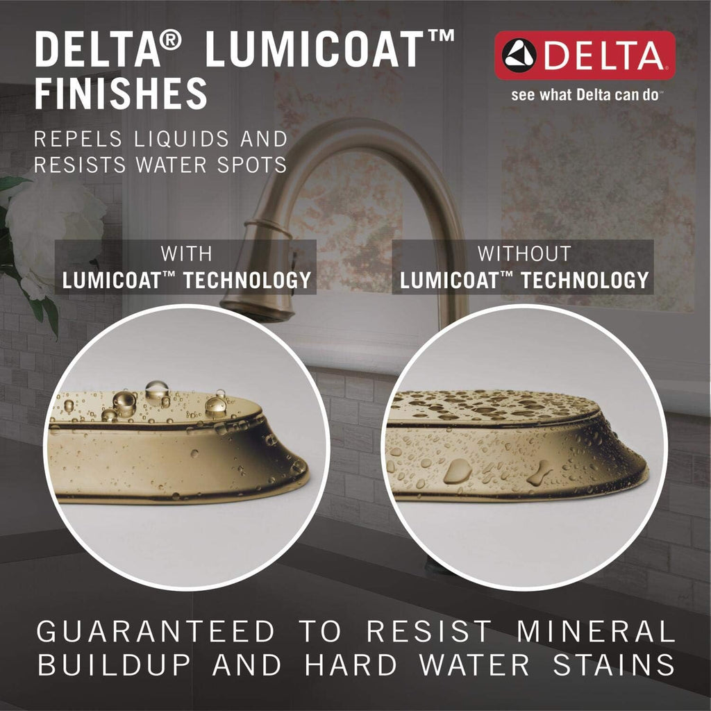 Delta Faucet Cassidy Gold Touch Kitchen Faucet with Pull Down Sprayer Q4944