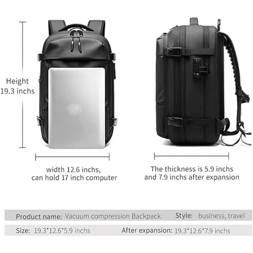 Vacpack Backpack Expandable Anti Theft Travel Backpack L9381
