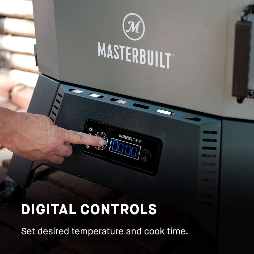 Masterbuilt 40-inch Digital Charcoal Vertical BBQ Smoker with WiFi, Gray D782937