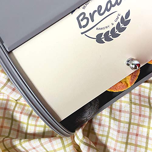 X458 Metal Bread Box with Roll Top Lid T59570