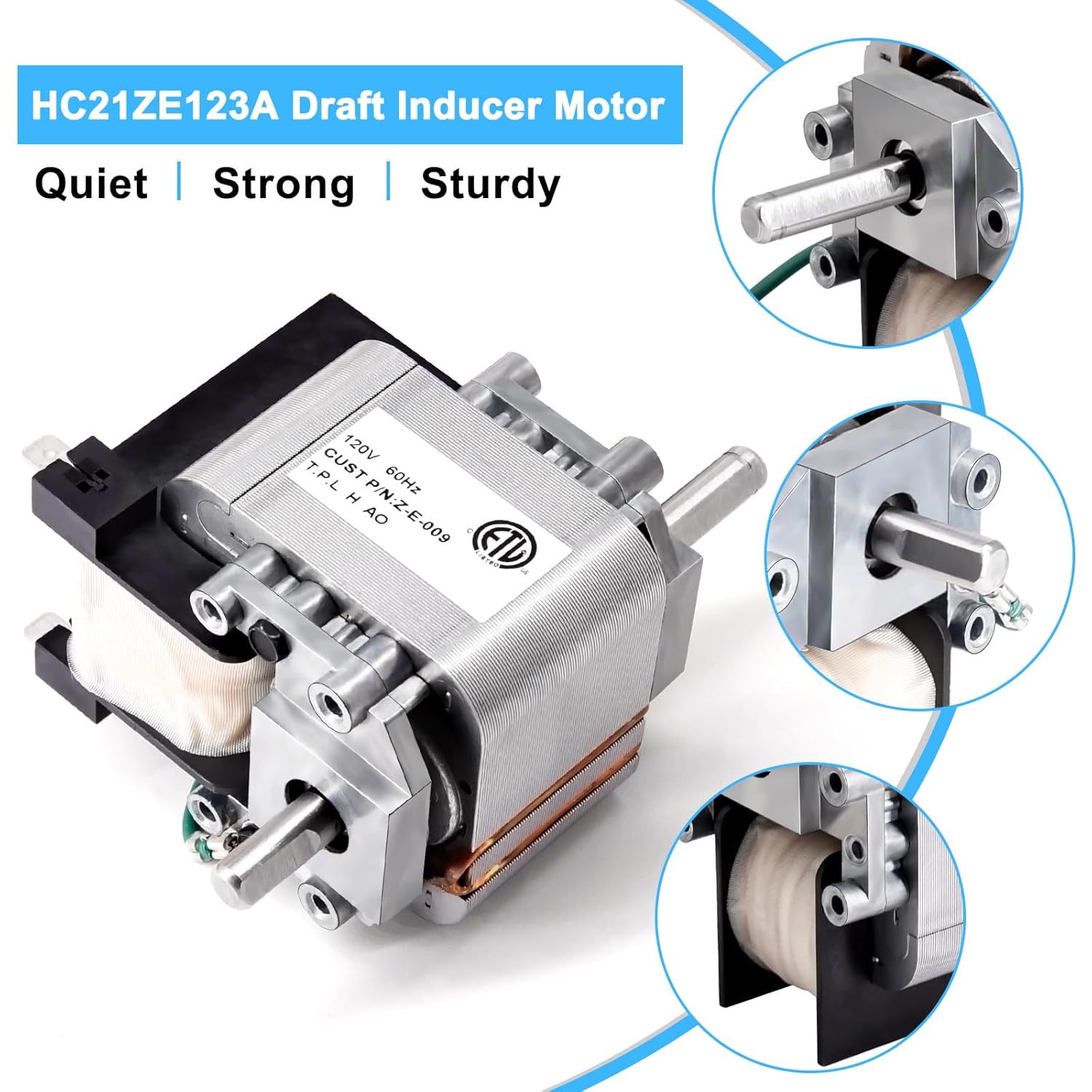 HC21ZE123A Draft Inducer Motor for Carrier Bryant Payne Furnaces H141